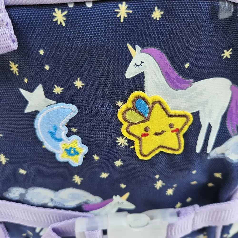 Pottery Barn Kids Mackenzie Backpack Navy & Purple Night Glow Unicorn Small
